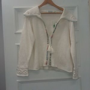 Shenanigans off white sweater NWT size xlarge